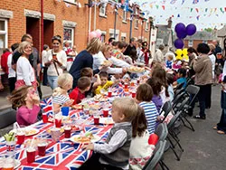 Click to view image Children at the Royal Wedding Party